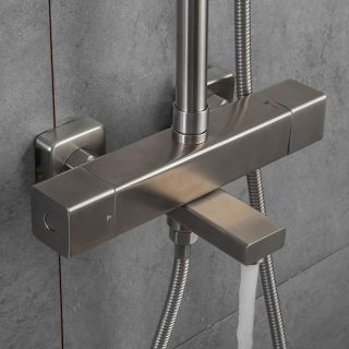 Душевая стойка Gappo G2499-40 с термостатом сатин